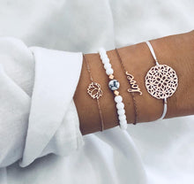 Load image into Gallery viewer, Boho Rose Map Bracelets &amp; Bangles for Women Bohemian Round Beaded Charm Bracelet Set Fashion Multilayer Accessories 2019 Bijoux