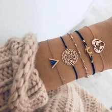 Load image into Gallery viewer, Boho Rose Map Bracelets &amp; Bangles for Women Bohemian Round Beaded Charm Bracelet Set Fashion Multilayer Accessories 2019 Bijoux